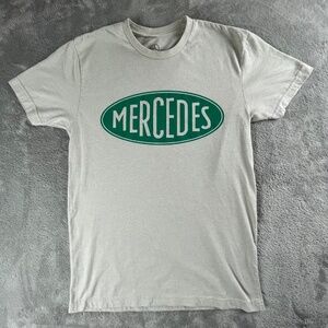 Share Mercedes-Benz Graphic T-Shirt Gray Green Oval Logo Official Collection